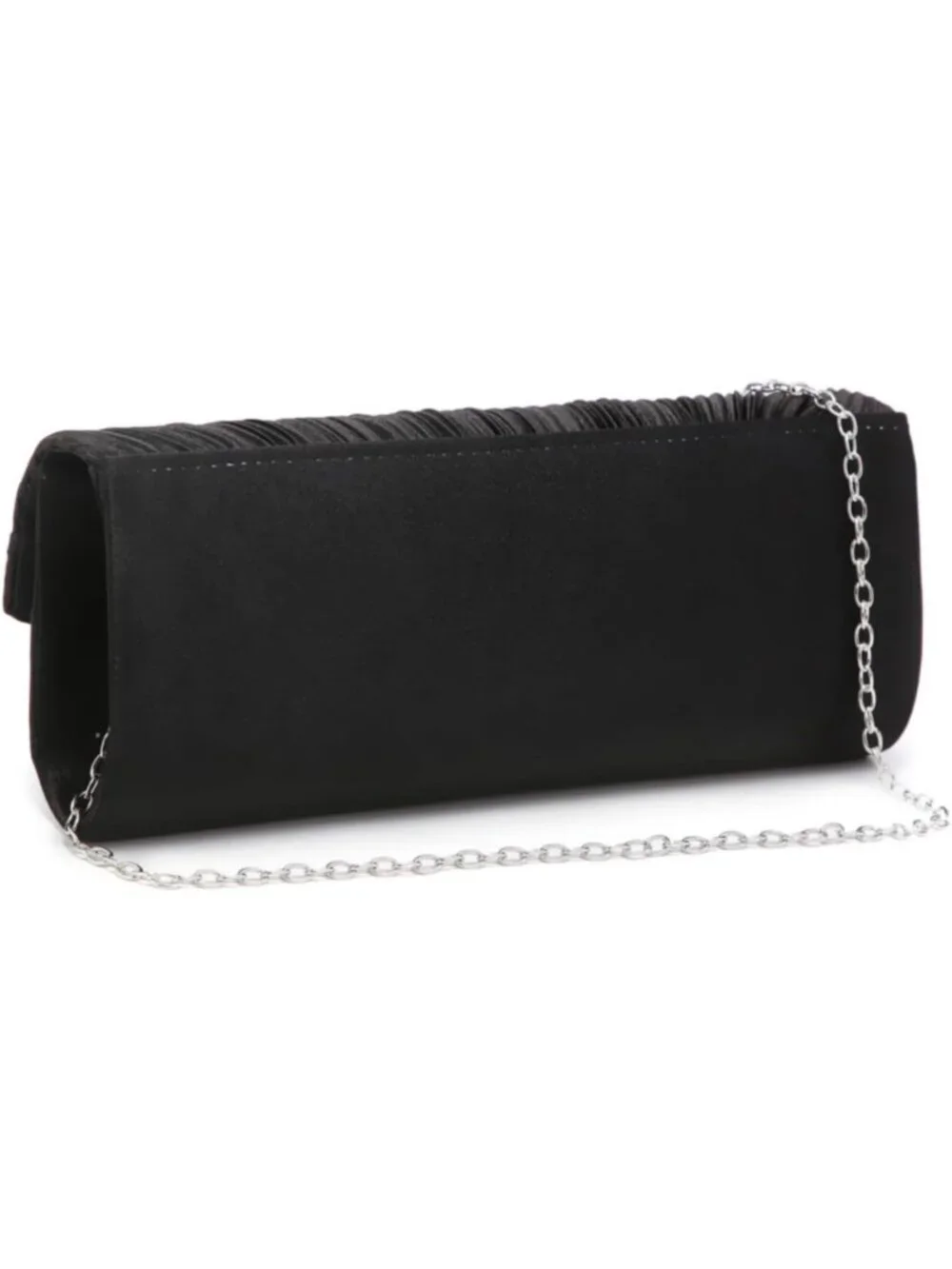 Women's Black  Rhinestone Evening Clutch Purse Formal Hand Bag Prom Party Bag